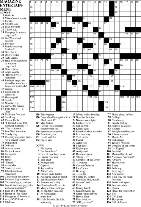Sunday Premier Crossword July 2, 2023 Answers are listed below. In this page, you can check all the available clues found on this Sunday’s puzzle and if you are stuck with a specific clue and cannot solve it – just look at the corresponding answer on the right of the crossword clue. We are aware that the Sunday Premier Crossword is ...